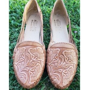 Mexican Huaraches/Sandals w/Flowers Flores